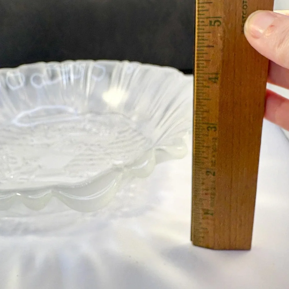 Vintage Mikasa Winter Dreams / Holiday Classics Crystal Bowl Scalloped 10.5 Inch